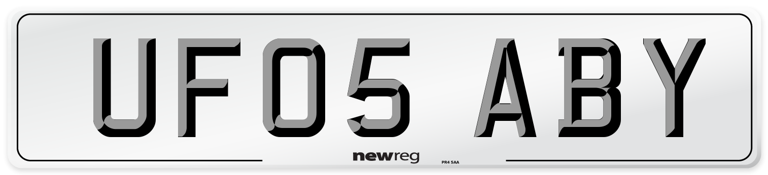 UF05 ABY Number Plate from New Reg